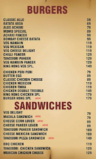 Burger King menu 1