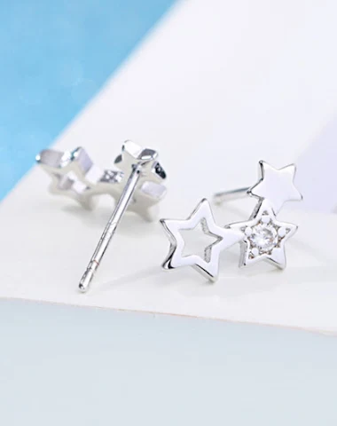 Five Star Horn Ear Studs Women's Ko - 0