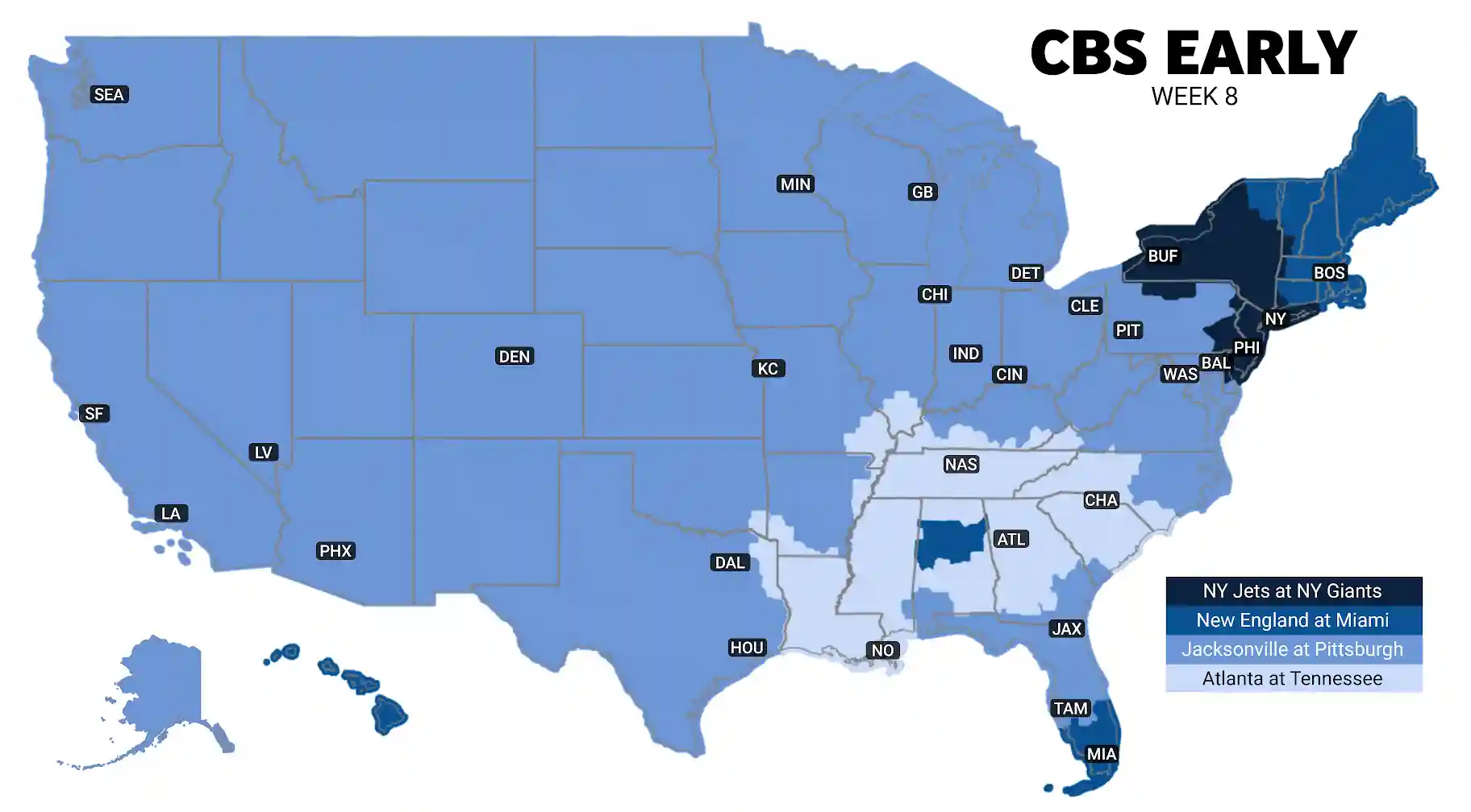 CBS Early Map Week 8