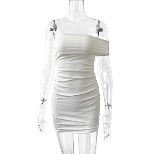 Title 14, L Collar One Shoulder Dress Cross-border New Ar...