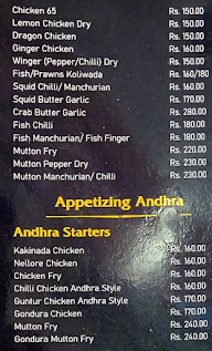 Rajanna Family Restaurant menu 3