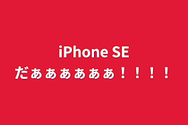 iPhone SEだぁぁぁぁぁぁ！！！！