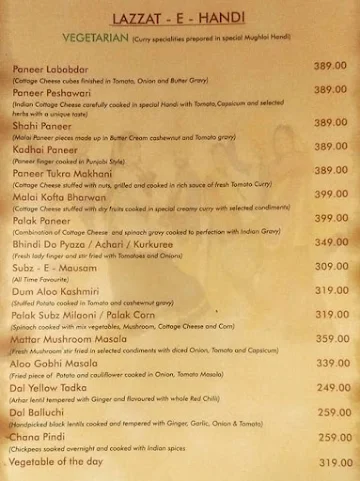 Laava The Ultimate Eppitite menu 