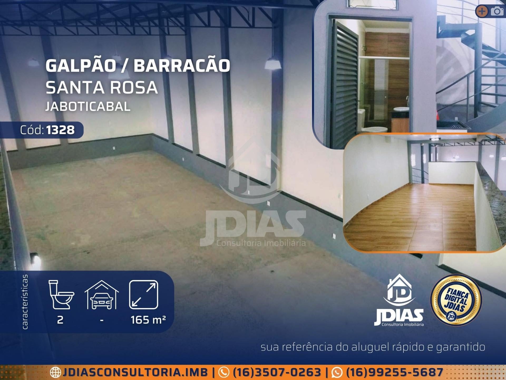 Depósito-Galpão-Armazém para alugar, 165m² - Foto 1
