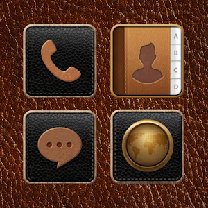 download Leather Atom Iconpack apk