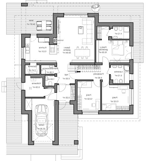 Domidea 55 N - Rzut parteru