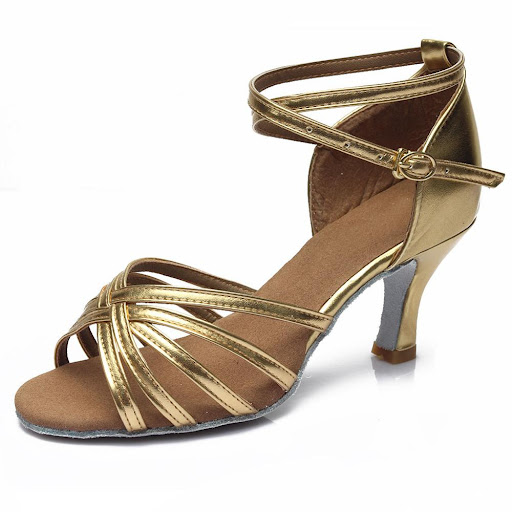 Title 5, Indoor Satin Latin Dance Shoes. Experience eleg...