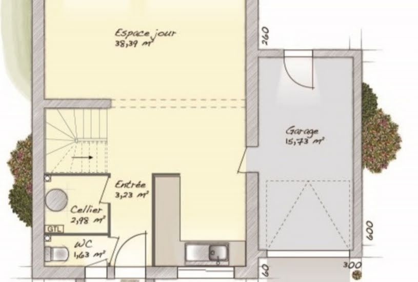  Vente Terrain + Maison - Terrain : 400m² - Maison : 90m² à La Celle-sur-Seine (77670) 