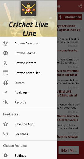 Screenshot Cricket Live Line