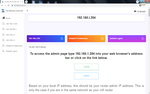 192.168 login router