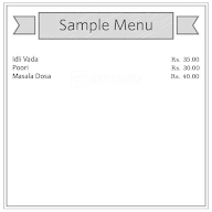 Mysore Tiffins menu 1