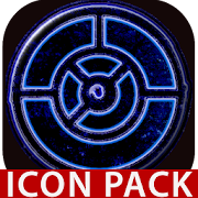 OUTLINE BLUE icon pack black