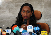 Ethiopian transport minister Dagmawit Moges addresses a news conference on April 4 2019 to deliver the preliminary report to the Ethiopian Airlines ET 302 plane crash in Addis Ababa, Ethiopia.