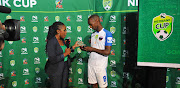 Thabo Rakhale of Chippa United awarded man of the match during the 2019 Nedbank Cup Quarter Final match between Bidvest Wits and Chippa United on the 30 March 2019 at Bidvest Stadium.