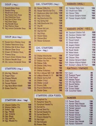 Zaffran Family Restaurant menu 1