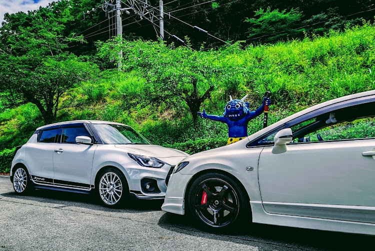 スイフトスポーツのひさびさの??　週末お休み倶楽部🙌・大江山・FD2　✕　スイスポ　🏁🤗・本編⁉⚠　第1弾！デス(笑)🤭🤭🤭💦🙌・てか、暑い(≧Д≦)に関するカスタム事例の投稿画像17枚目