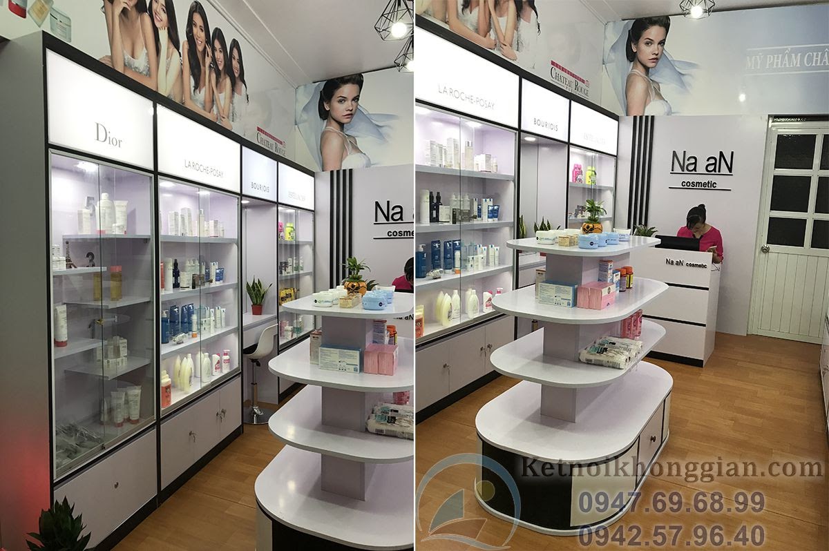 thi công shop mỹ phẩm tại hà nội