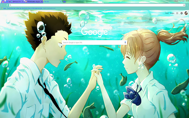 Girl under the water | Lovers holding hands chrome extension