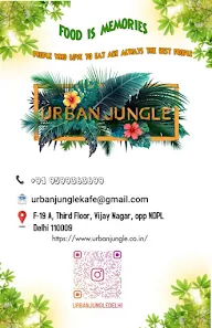 Urban Jungle menu 1