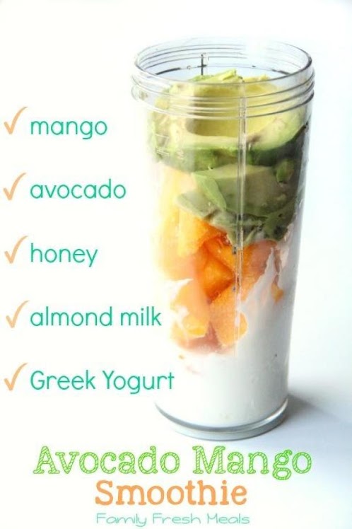 Click Here for Recipe: Avocado Mango Smoothie