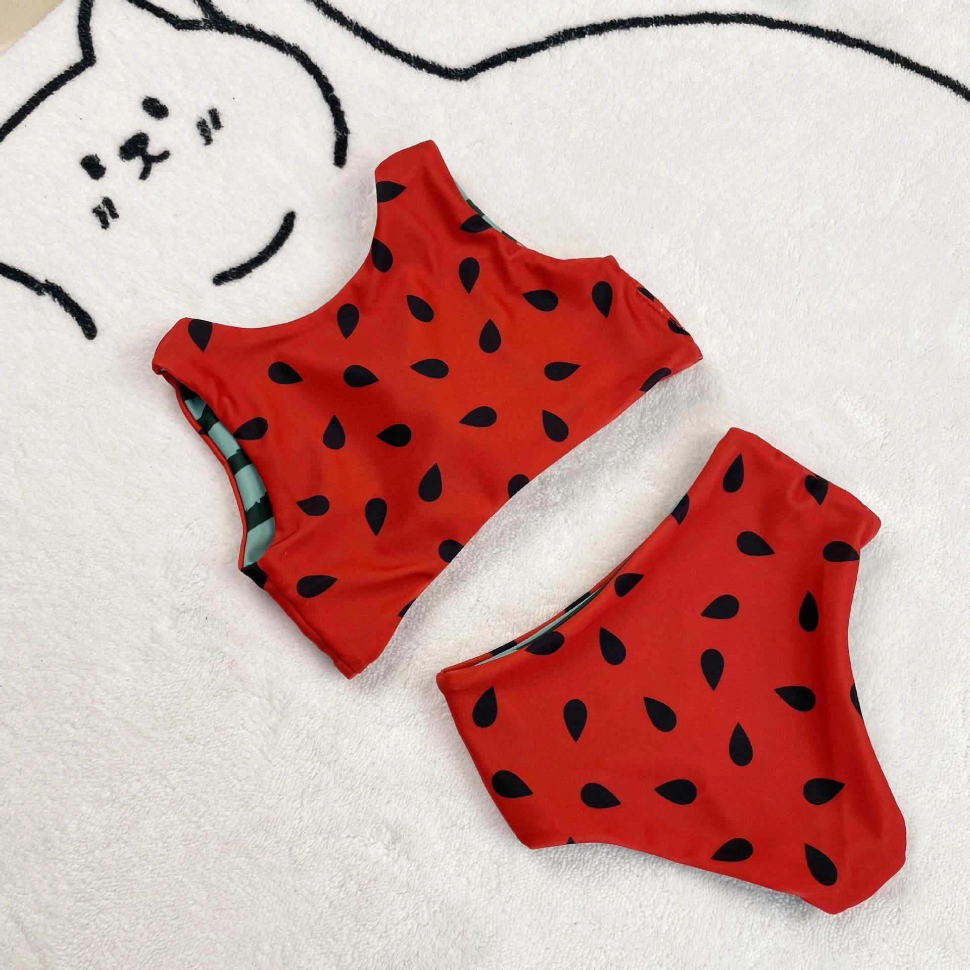 Title 10, Nouveau Maillot de Bain Enfant Double Face Past...