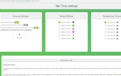 Browser timer alert