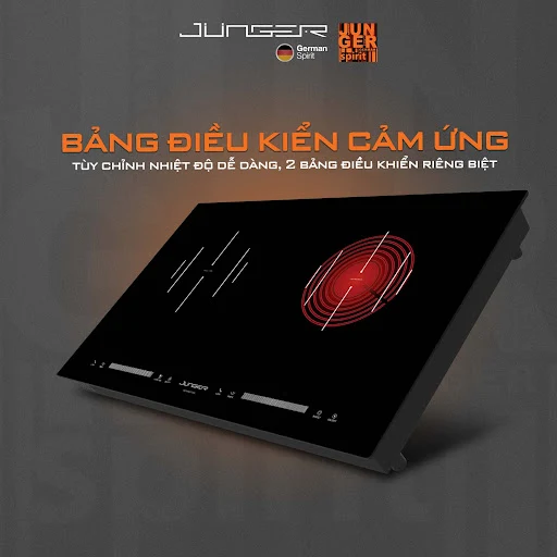 Bếp đôi điện từ hồng ngoại Junger CEJ-204-IF 4200W Không kén nồi
