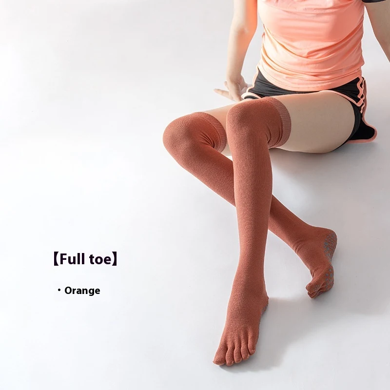 Chaussettes de yoga sur le genou, doigt complet, demi-doigt, tube long