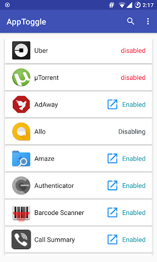 AppToggle Quickly Enable Disable Apps Root