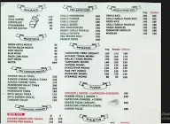 Hotel Arambha menu 1