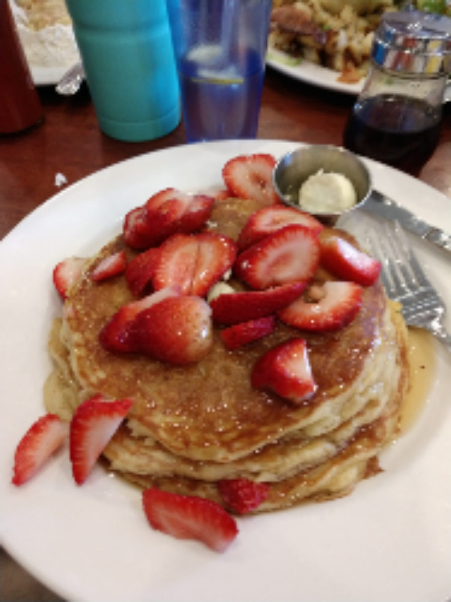 strawberry GF pancakes