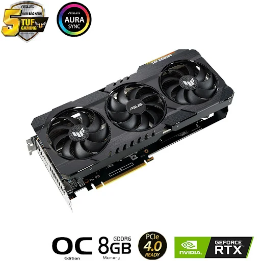 Card màn hình Asus TUF Gaming GeForce RTX 3060 Ti V2 OC Edition 8GB