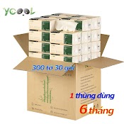 Giấy Ăn Gấu Trúc Khăn Giấy Tre Ycool 1 Thùng 30 Gói 300 Tờ