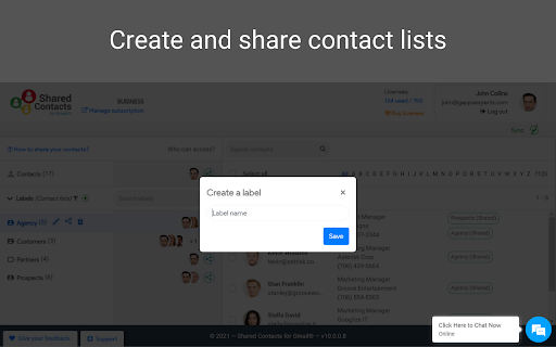 Share Google Contacts with Shared Contacts®