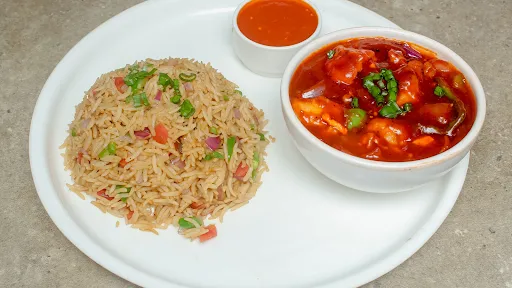 Chicken Manchurian Gravy With Fried Rice