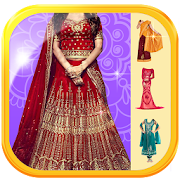 Lehenga Choli Suit Photo Maker  Icon