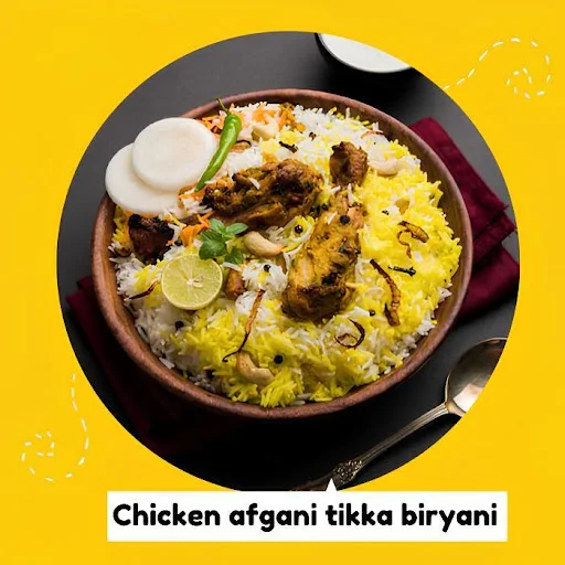 Chicken Afgani Tikka Biryani( Original Delhi Waali)