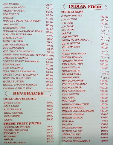 Mumbai Fancy menu 