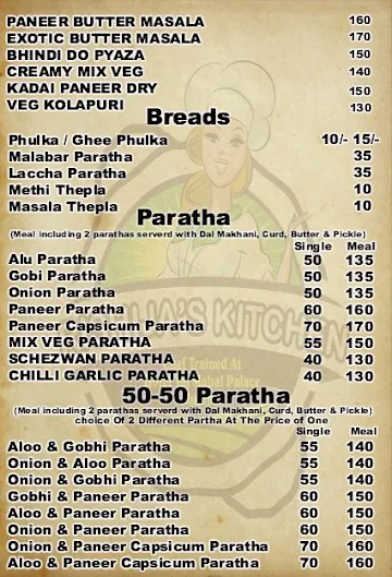 Rishija's Kitchen menu 