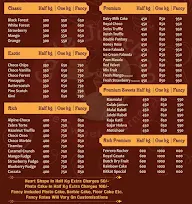 Cake Junction menu 1