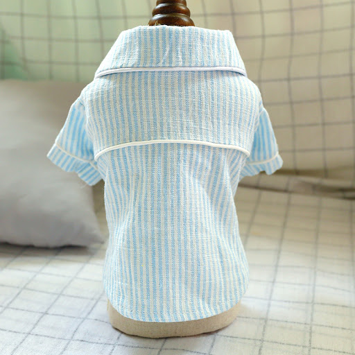 Title 2, Striped Cotton and Linen Pajamas for Pet Dogs a...