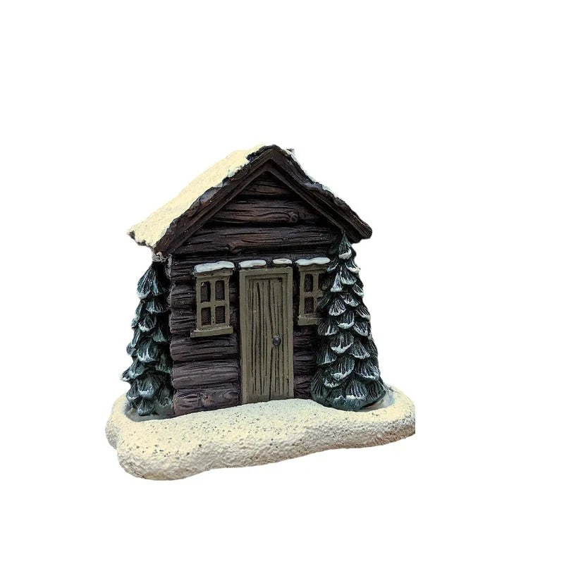 Title 5, Brûleur dencens Log Cabin rustique Noël Chemin...