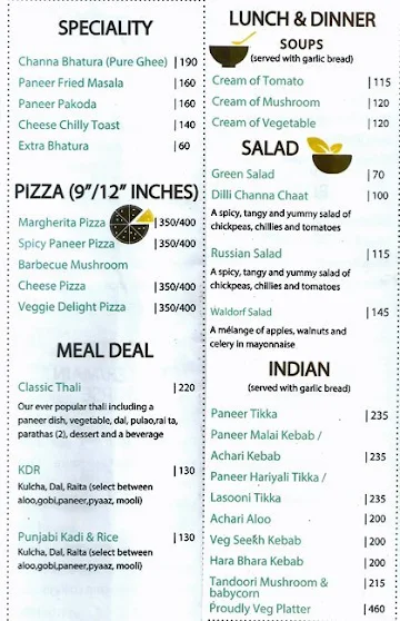 Sheetal Arch Restaurant menu 