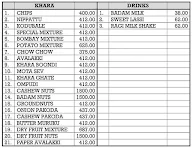 Sri Krishna Sweets menu 2