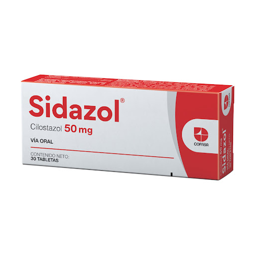 Cilostazol 50 mg Sidazol Cofasa Caja x 30 Tabletas - Imagen 1