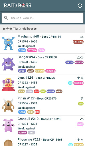 pokemon go raid boss tier list