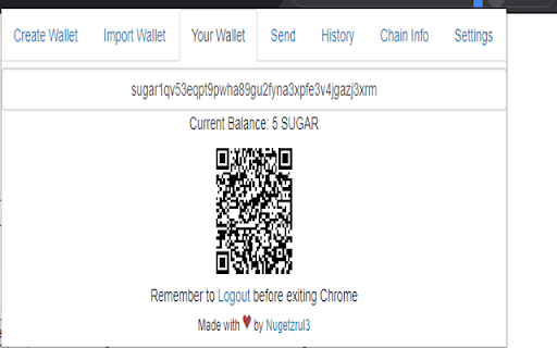 Sugarchain Wallet Extension