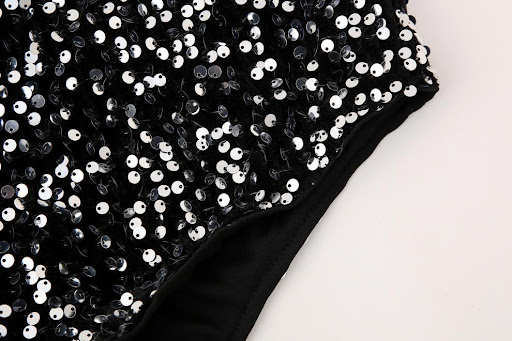 Title 5, Street Style Sequin Slim Fit Slimming Versatile...