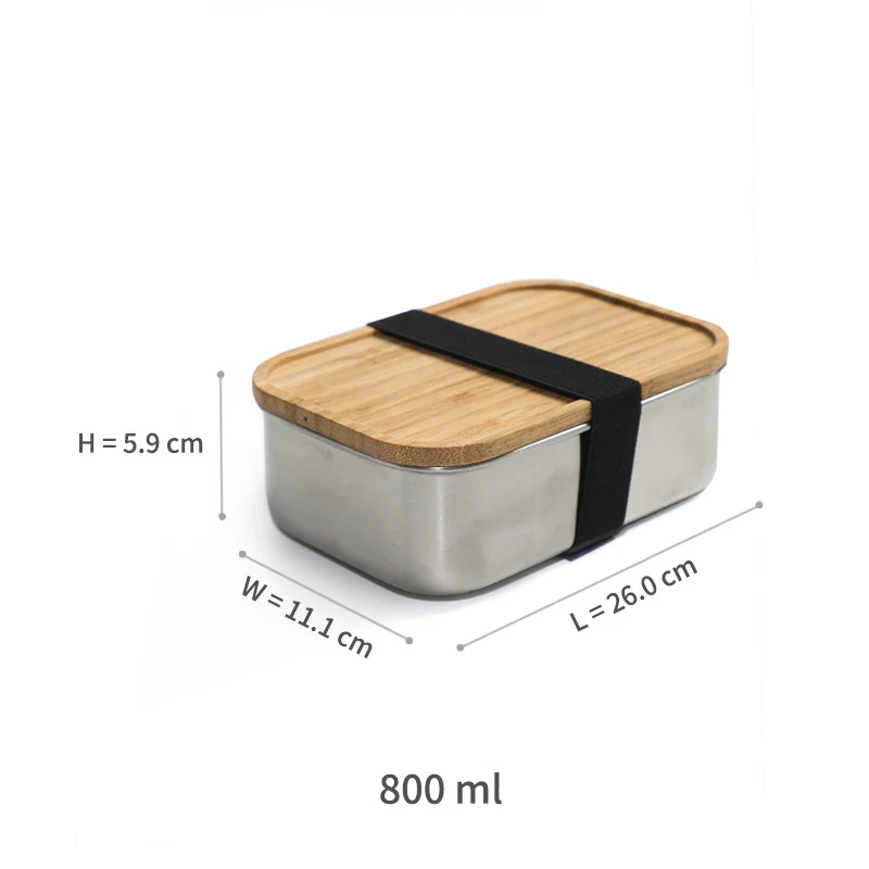 Contenitore per il pranzo semplice in acciaio inossidabile 304. Perfetto per pasti sani e trasportabile, resistente, senza BPA e facile da pulire.