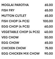 Basanta Cabin menu 1